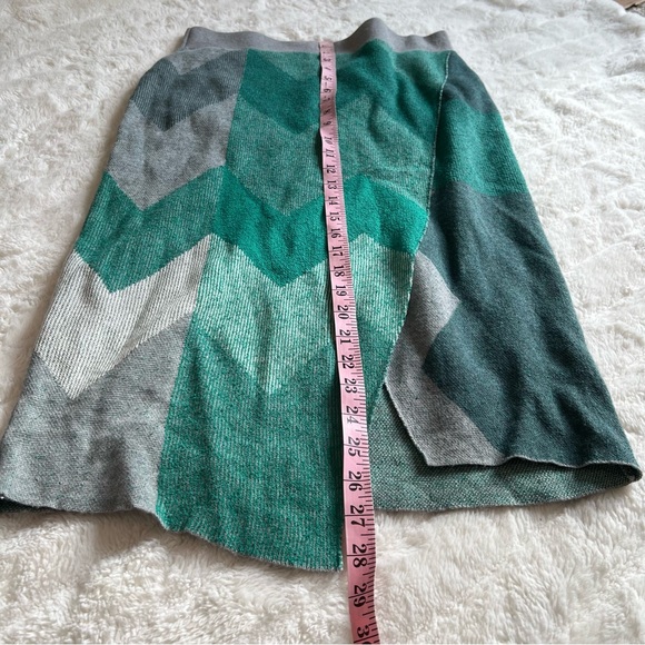 Moth Anthropologie women's size S Green Gray Knit Wool Blend Pencil Skirt - Picture 8 of 8